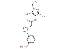 N-(1-ethyl-3,5-dimethyl-1H-pyrazol-4-yl)-2-[2-(3-methoxyphenyl)azetidin-1-yl]acetamide
