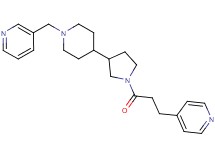 3-[(4-{1-[3-(4-pyridinyl)propanoyl]-3-pyrrolidinyl}-1-piperidinyl)methyl]pyridine