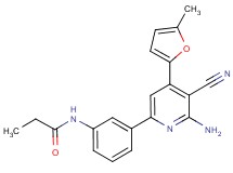 N-{3-[6-amino-5-cyano-4-(5-methyl-2-furyl)pyridin-2-yl]phenyl}propanamide
