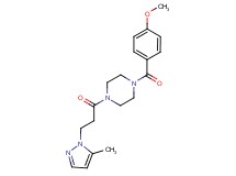 1-(4-methoxybenzoyl)-4-[3-(5-methyl-1H-pyrazol-1-yl)propanoyl]piperazine