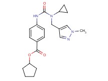 cyclopentyl 4-[({cyclopropyl[(1-methyl-1H-pyrazol-4-yl)methyl]amino}carbonyl)amino]benzoate