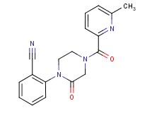 2-{4-[(6-methyl-2-pyridinyl)carbonyl]-2-oxo-1-piperazinyl}benzonitrile