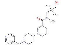 N-(3-hydroxy-2,2-dimethylpropyl)-N-methyl-1'-(pyridin-4-ylmethyl)-1,4'-bipiperidine-3-carboxamide