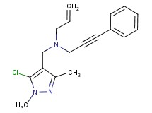 N-[(5-chloro-1,3-dimethyl-1H-pyrazol-4-yl)methyl]-N-(3-phenylprop-2-yn-1-yl)prop-2-en-1-amine