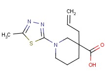 3-allyl-1-(5-methyl-1,3,4-thiadiazol-2-yl)-3-piperidinecarboxylic acid