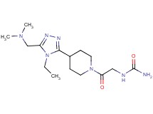N-[2-(4-{5-[(dimethylamino)methyl]-4-ethyl-4H-1,2,4-triazol-3-yl}piperidin-1-yl)-2-oxoethyl]urea