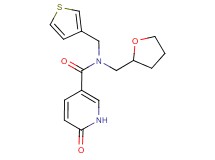 6-oxo-N-(tetrahydrofuran-2-ylmethyl)-N-(3-thienylmethyl)-1,6-dihydropyridine-3-carboxamide