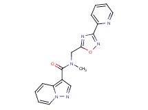 N-methyl-N-{[3-(2-pyridinyl)-1,2,4-oxadiazol-5-yl]methyl}pyrazolo[1,5-a]pyridine-3-carboxamide
