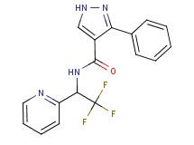 3-phenyl-N-(2,2,2-trifluoro-1-pyridin-2-ylethyl)-1H-pyrazole-4-carboxamide