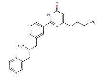 6-butyl-2-(3-{[methyl(pyrazin-2-ylmethyl)amino]methyl}phenyl)pyrimidin-4(3H)-one