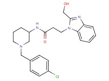 N-[1-(4-chlorobenzyl)-3-piperidinyl]-3-[2-(hydroxymethyl)-1H-benzimidazol-1-yl]propanamide