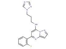 5-(2-fluorophenyl)-N-[3-(1H-1,2,4-triazol-1-yl)propyl]pyrazolo[1,5-a]pyrimidin-7-amine