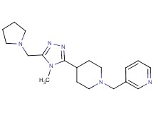 3-({4-[4-methyl-5-(pyrrolidin-1-ylmethyl)-4H-1,2,4-triazol-3-yl]piperidin-1-yl}methyl)pyridine