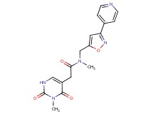 N-methyl-2-(3-methyl-2,4-dioxo-1,2,3,4-tetrahydro-5-pyrimidinyl)-N-{[3-(4-pyridinyl)-5-isoxazolyl]methyl}acetamide
