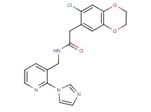 2-(7-chloro-2,3-dihydro-1,4-benzodioxin-6-yl)-N-{[2-(1H-imidazol-1-yl)pyridin-3-yl]methyl}acetamide