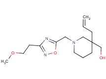(3-allyl-1-{[3-(2-methoxyethyl)-1,2,4-oxadiazol-5-yl]methyl}-3-piperidinyl)methanol