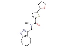N-(1,4,5,6,7,8-hexahydrocyclohepta[c]pyrazol-3-ylmethyl)-N-methyl-5-(tetrahydro-2-furanyl)-2-thiophenecarboxamide