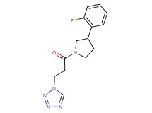 1-{3-[3-(2-fluorophenyl)-1-pyrrolidinyl]-3-oxopropyl}-1H-tetrazole