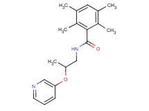 2,3,5,6-tetramethyl-N-[2-(pyridin-3-yloxy)propyl]benzamide