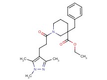 ethyl 3-benzyl-1-[3-(1,3,5-trimethyl-1H-pyrazol-4-yl)propanoyl]-3-piperidinecarboxylate