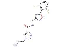1-(2-aminoethyl)-N-{[5-(2,6-difluorophenyl)-1,2,4-oxadiazol-3-yl]methyl}-1H-1,2,3-triazole-4-carboxamide