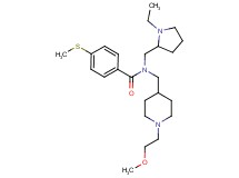 N-[(1-ethyl-2-pyrrolidinyl)methyl]-N-{[1-(2-methoxyethyl)-4-piperidinyl]methyl}-4-(methylthio)benzamide