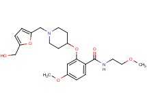 2-[(1-{[5-(hydroxymethyl)-2-furyl]methyl}-4-piperidinyl)oxy]-4-methoxy-N-(2-methoxyethyl)benzamide