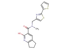2-hydroxy-N-methyl-N-{[2-(2-thienyl)-1,3-thiazol-4-yl]methyl}-6,7-dihydro-5H-cyclopenta[b]pyridine-3-carboxamide