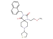 1-(2-methoxyethyl)-3-(1-naphthylmethyl)-8-(tetrahydro-3-thienyl)-1,3,8-triazaspiro[4.5]decane-2,4-dione