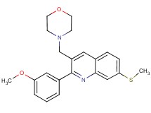 2-(3-methoxyphenyl)-7-(methylthio)-3-(4-morpholinylmethyl)quinoline