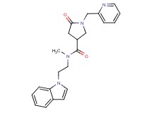 N-[2-(1H-indol-1-yl)ethyl]-N-methyl-5-oxo-1-(2-pyridinylmethyl)-3-pyrrolidinecarboxamide