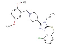 4-{4-allyl-5-[(3-chlorobenzyl)thio]-4H-1,2,4-triazol-3-yl}-1-(2,5-dimethoxybenzyl)piperidine