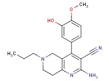 2-amino-4-(3-hydroxy-4-methoxyphenyl)-6-propyl-5,6,7,8-tetrahydro-1,6-naphthyridine-3-carbonitrile