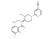 N-[(3R*,4R*)-1-(4-cyano-2-pyridinyl)-3-hydroxy-4-piperidinyl]-N-ethyl-2,3-difluorobenzamide