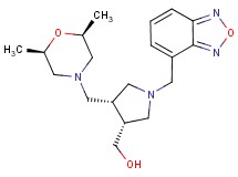 ((3R*,4S*)-1-(2,1,3-benzoxadiazol-4-ylmethyl)-4-{[(2R*,6S*)-2,6-dimethylmorpholin-4-yl]methyl}pyrrolidin-3-yl)methanol