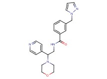N-[2-(4-morpholinyl)-2-(4-pyridinyl)ethyl]-3-(1H-pyrazol-1-ylmethyl)benzamide