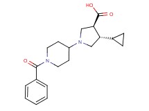 (3S*,4S*)-1-(1-benzoylpiperidin-4-yl)-4-cyclopropylpyrrolidine-3-carboxylic acid