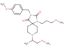 3-(4-methoxybenzyl)-8-(2-methoxy-1-methylethyl)-1-(3-methoxypropyl)-1,3,8-triazaspiro[4.5]decane-2,4-dione