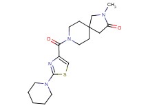 2-methyl-8-{[2-(1-piperidinyl)-1,3-thiazol-4-yl]carbonyl}-2,8-diazaspiro[4.5]decan-3-one