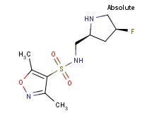N-{[(2S,4S)-4-fluoro-2-pyrrolidinyl]methyl}-3,5-dimethyl-4-isoxazolesulfonamide hydrochloride