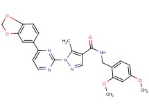 1-[4-(1,3-benzodioxol-5-yl)-2-pyrimidinyl]-N-(2,4-dimethoxybenzyl)-5-methyl-1H-pyrazole-4-carboxamide