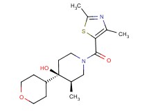 (3R*,4R*)-1-[(2,4-dimethyl-1,3-thiazol-5-yl)carbonyl]-3-methyl-4-(tetrahydro-2H-pyran-4-yl)piperidin-4-ol