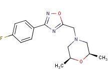 rel-(2R,6S)-4-{[3-(4-fluorophenyl)-1,2,4-oxadiazol-5-yl]methyl}-2,6-dimethylmorpholine trifluoroacetate