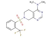 N,N-dimethyl-7-{[2-(trifluoromethyl)phenyl]sulfonyl}-5,6,7,8-tetrahydropyrido[3,4-d]pyrimidin-4-amine