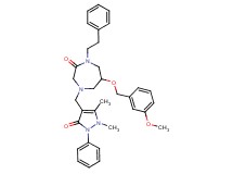 4-[(1,5-dimethyl-3-oxo-2-phenyl-2,3-dihydro-1H-pyrazol-4-yl)methyl]-6-[(3-methoxybenzyl)oxy]-1-(2-phenylethyl)-1,4-diazepan-2-one