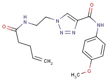 N-(4-methoxyphenyl)-1-[2-(4-pentenoylamino)ethyl]-1H-1,2,3-triazole-4-carboxamide