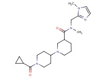1'-(cyclopropylcarbonyl)-N-methyl-N-[(1-methyl-1H-imidazol-2-yl)methyl]-1,4'-bipiperidine-3-carboxamide