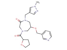 1-[(1-methyl-1H-pyrazol-4-yl)methyl]-6-(3-pyridinylmethoxy)-4-(tetrahydro-2-furanylcarbonyl)-1,4-diazepan-2-one