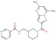 N-({1-[(5,7-dimethylpyrazolo[1,5-a]pyrimidin-2-yl)carbonyl]piperidin-3-yl}methyl)nicotinamide