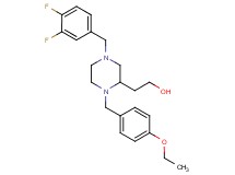 2-[4-(3,4-difluorobenzyl)-1-(4-ethoxybenzyl)-2-piperazinyl]ethanol